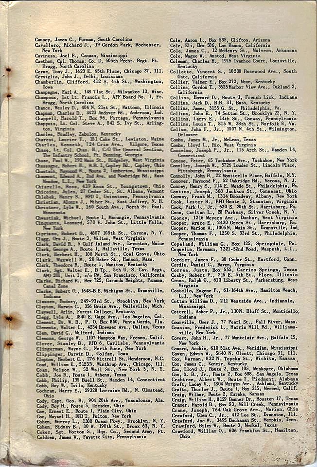 1949 101st Directory